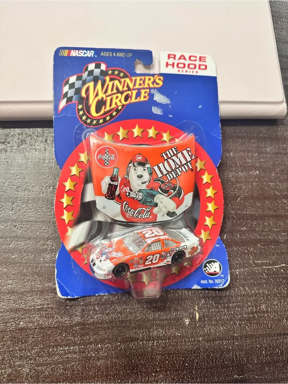 NASCAR Die-Cast Race Car & Hood - Coca-Cola / The Home Depot (Red)